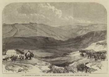 Die Expedition nach Abessinien, Treffen des Prinzen von Tigre mit Sir Robert Napier